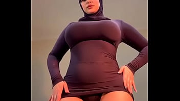 Gadis berhijab yang seksi menggoyangkan tubuhnya dengan penuh gairah