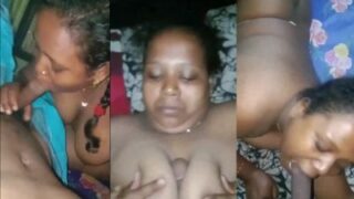 Bibi Tamil yang panas menggoyangkan pantatnya sambil mengulum kontol anak tirinya, meneguk sperma hingga tetes terakhir.