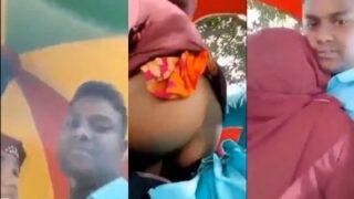 Video panas di luar ruangan pasangan hijabers dan kekasihnya