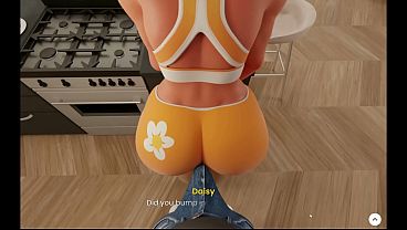 Hari-Hari di Mansion [Game Hentai TABU] Ep.2: Tertangkap Basah dengan KONAK BESAR oleh IBU TIRI di Dapur!
