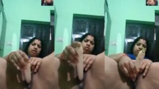 Video panas wanita India Selatan menggoda diri dengan lobak bikin heboh