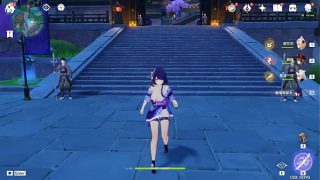 Raiden Shogun Telanjang dengan Yukata Mod Seksi oleh Hexi Wang