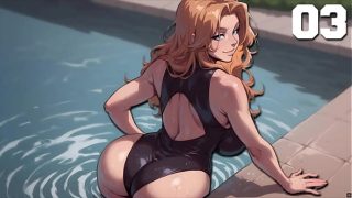 Kisah Pacar Baruku #03: Kakak Tiri Berambut Merah Pamer Bikini Baru, Pantat dan Payudara Besarnya Menggoda (Game Hentai Tabu)