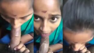 Istri Tamil yang rakus melayani kekasihnya dengan blowjob desi yang panas