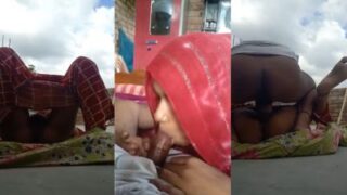 Suami ngentot istrinya di teras terbuka dalam video mesum India
