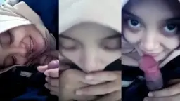 Jilbab cakep doyan ngejilat batang