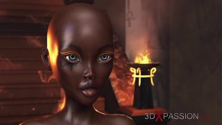 Anubis di kuilnya, ngewe budak Mesir muda dengan nafsu liar!