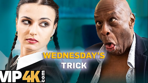 Daddy4K. Mimpi Ngentot Besar Addams Wednesday Akhirnya Terwujud, Kontol Hitamnya Bikin Mampus