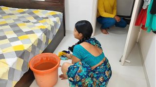 भाभी का गीला पोछा, देवर ने छुपके से चौड़ाई नापी